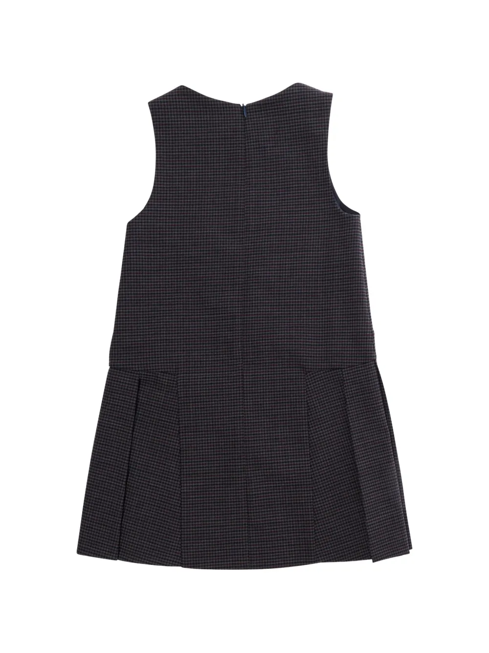 Emporio Armani Kids Jurk met pied-de-poule print Blauw