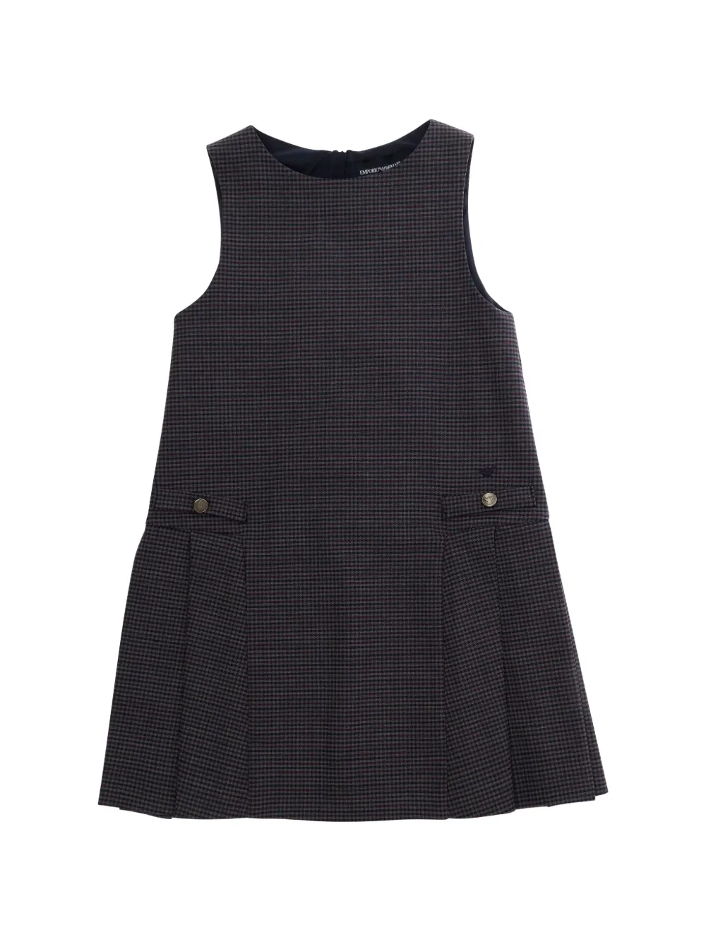 Emporio Armani Kids Abito con motivo pied-de-poule - Blu