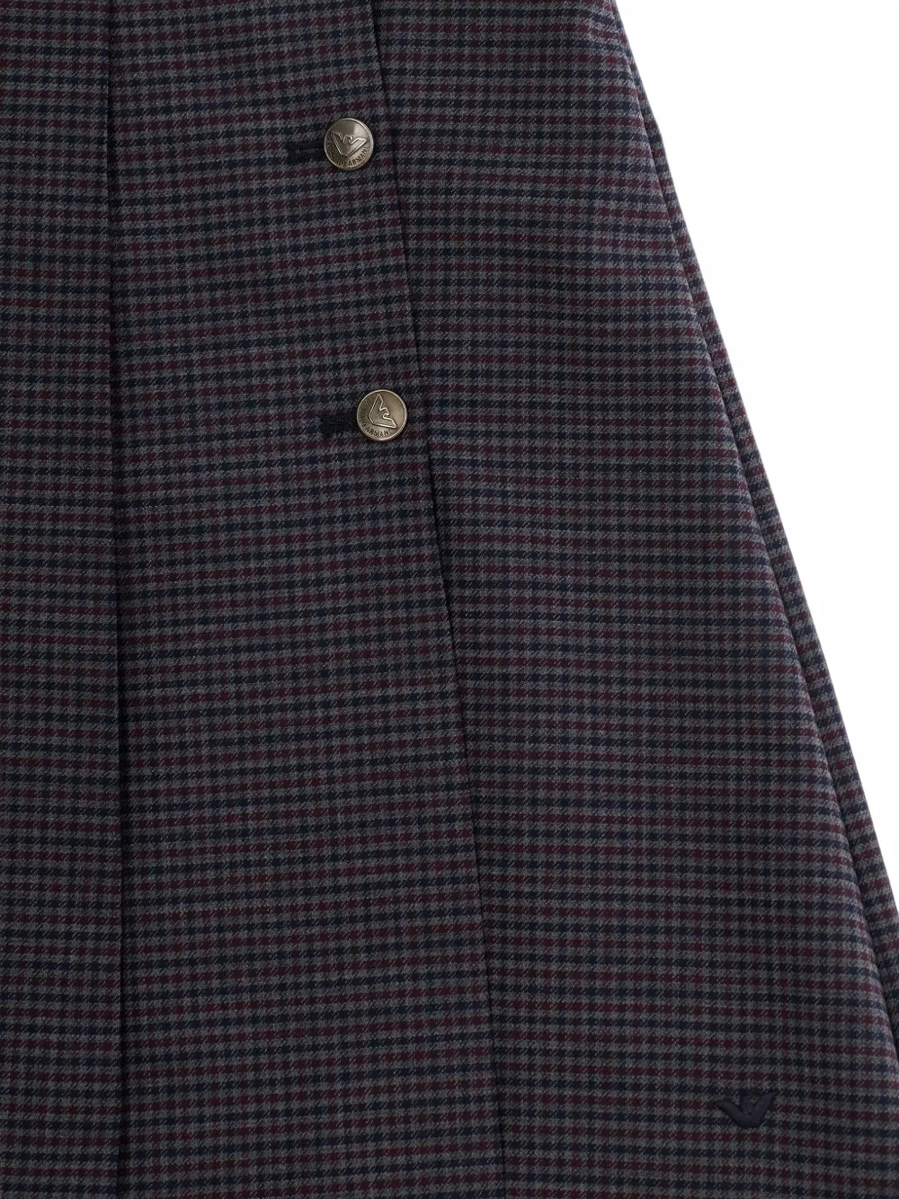 Emporio Armani Kids Plooirok met pied-de-poule print Grijs