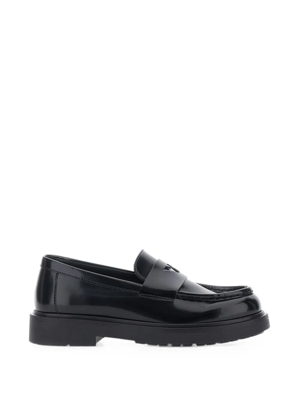 Emporio Armani Kids Loafers met logo-reliëf Zwart