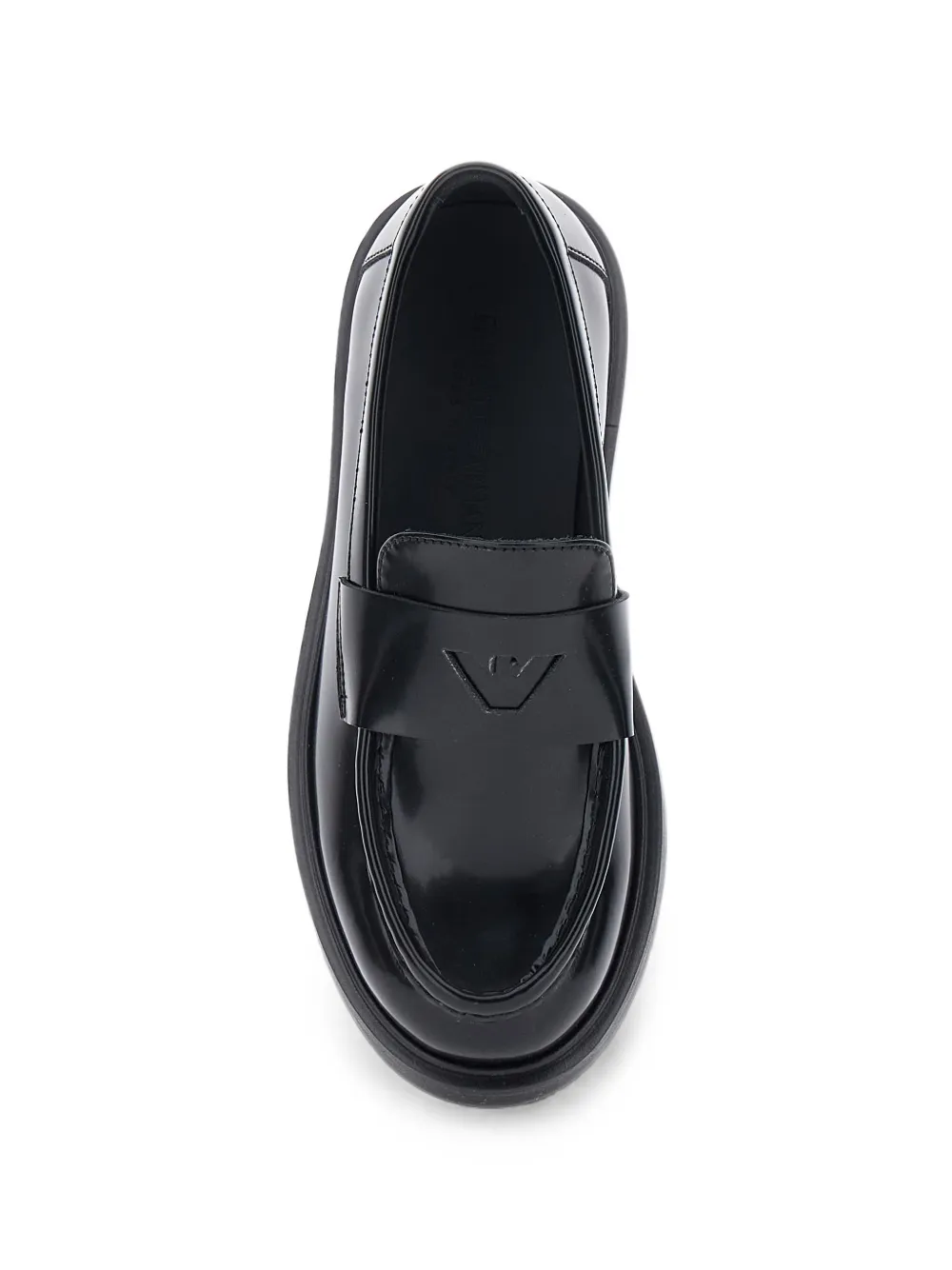 Emporio Armani Kids Loafers met logo-reliëf Zwart