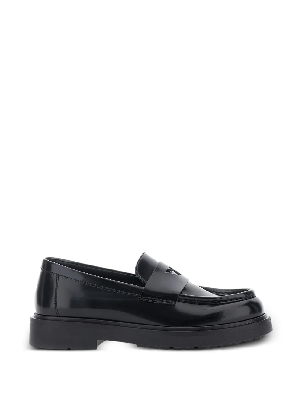 Emporio Armani Kids logo-embossed loafers - Nero