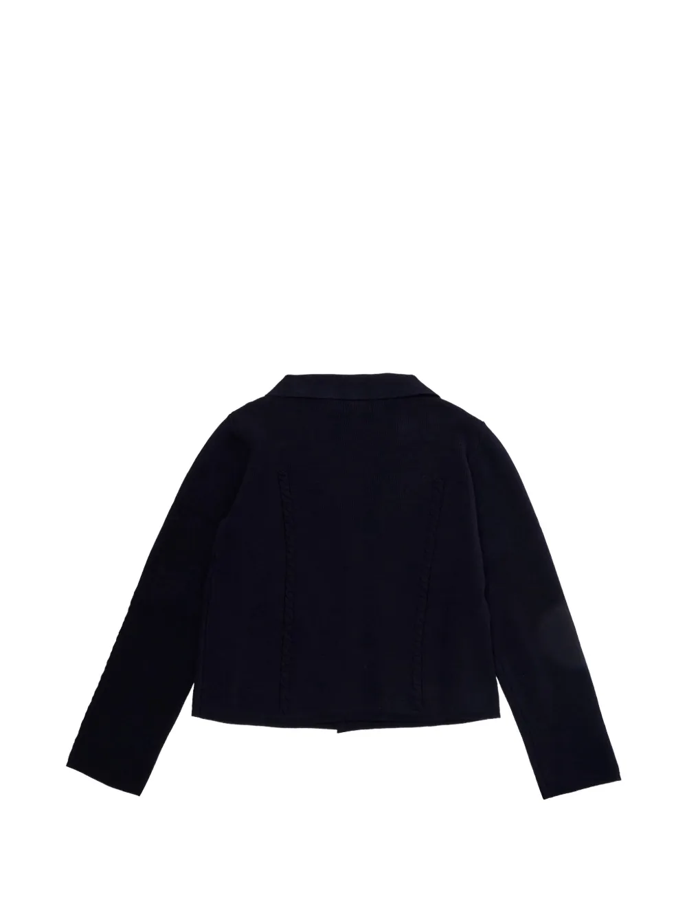 Emporio Armani Kids Kabelgebreid vest met gekerfde revers Blauw