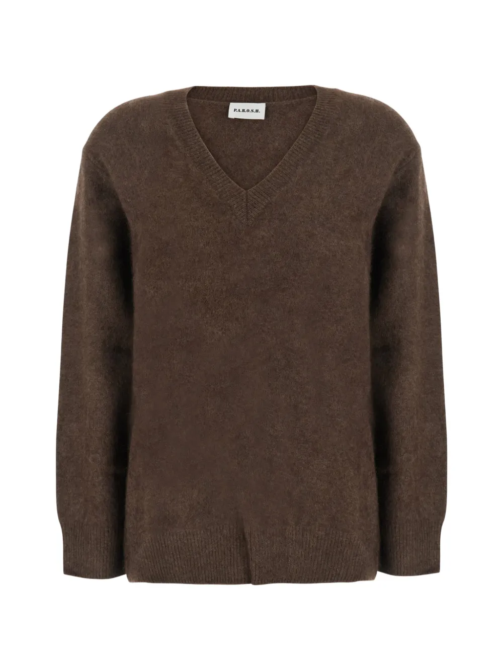 P.a.r.o.s.h V-neck Knitted Sweater In 브라운