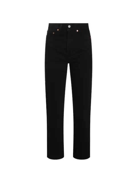 Levi's Ribcage logo-patch jeans