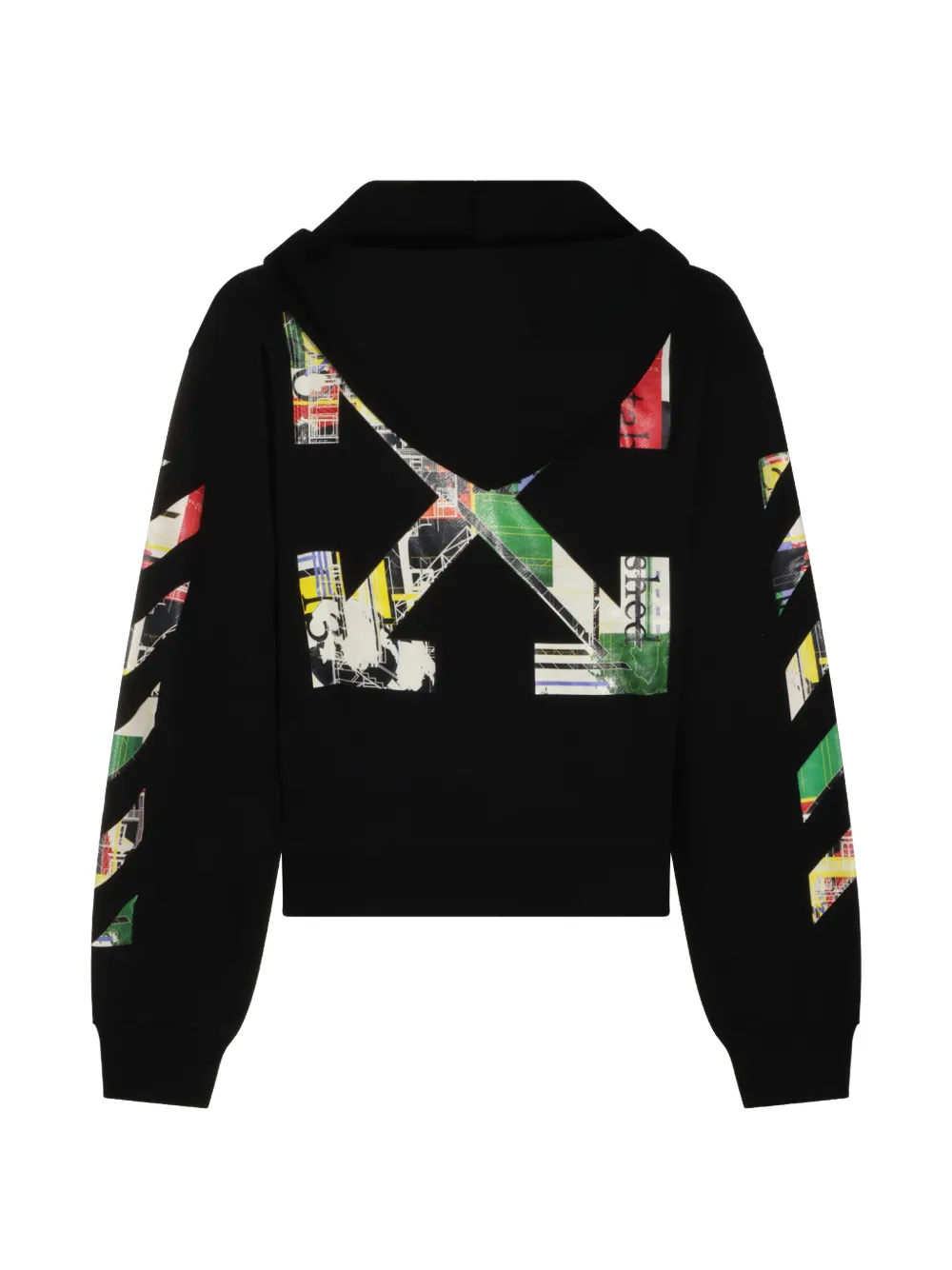 Off-White Arrows Diag-stripe hoodie Zwart