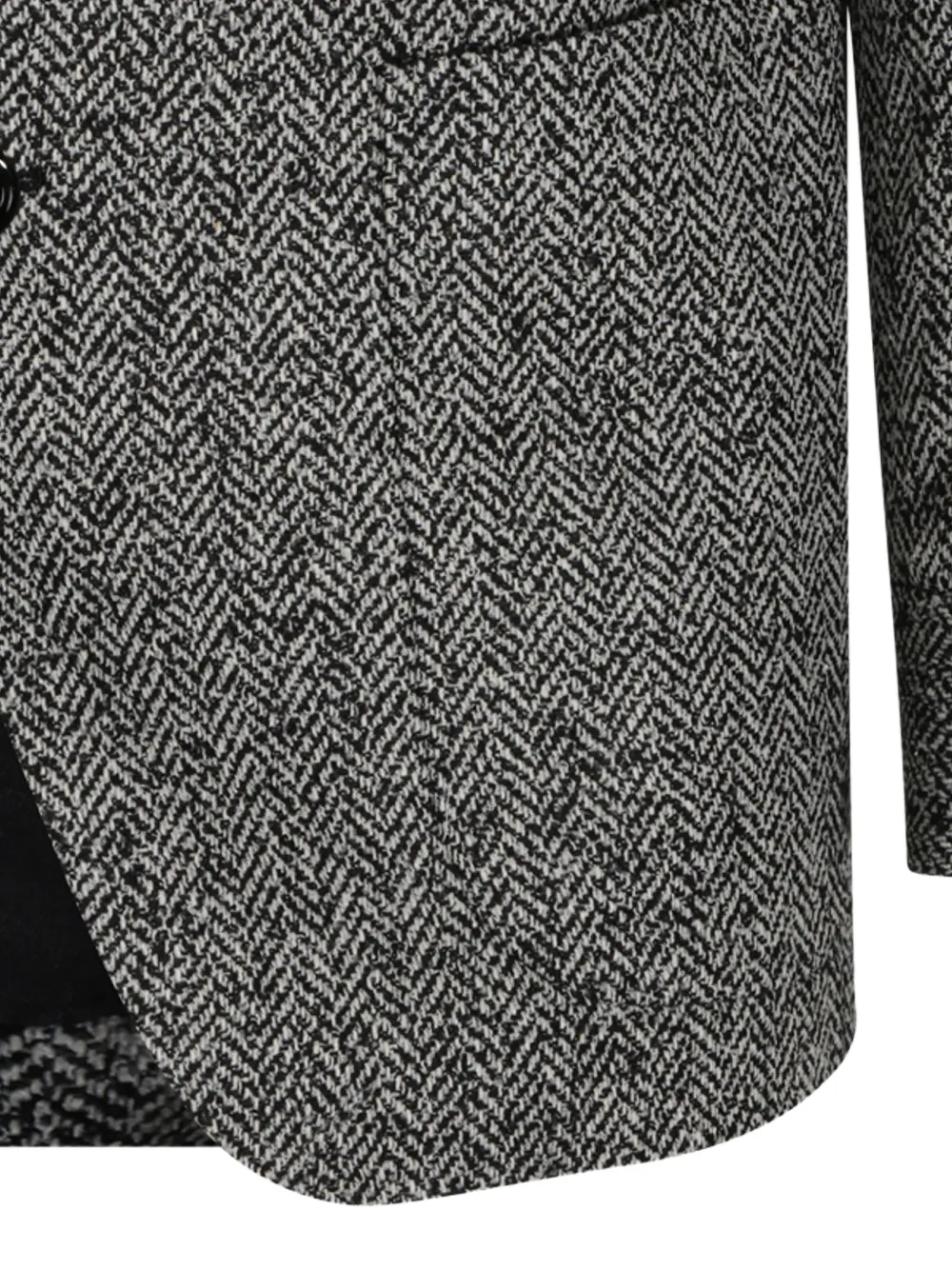 Lardini Jack van wolblend met visgraat-patroon Grijs