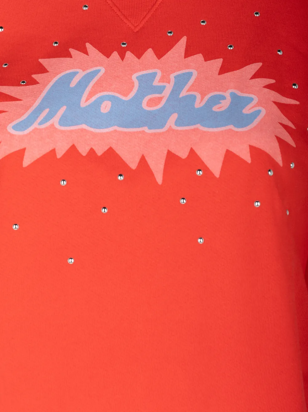MOTHER The Dorito Camper sweater met logoprint Rood