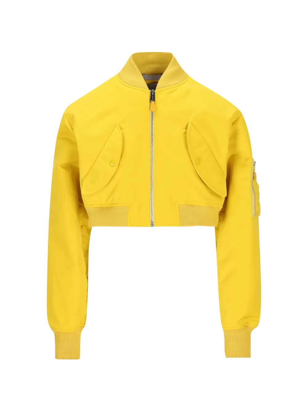 Balenciaga cropped oversized bomber jacket - Giallo