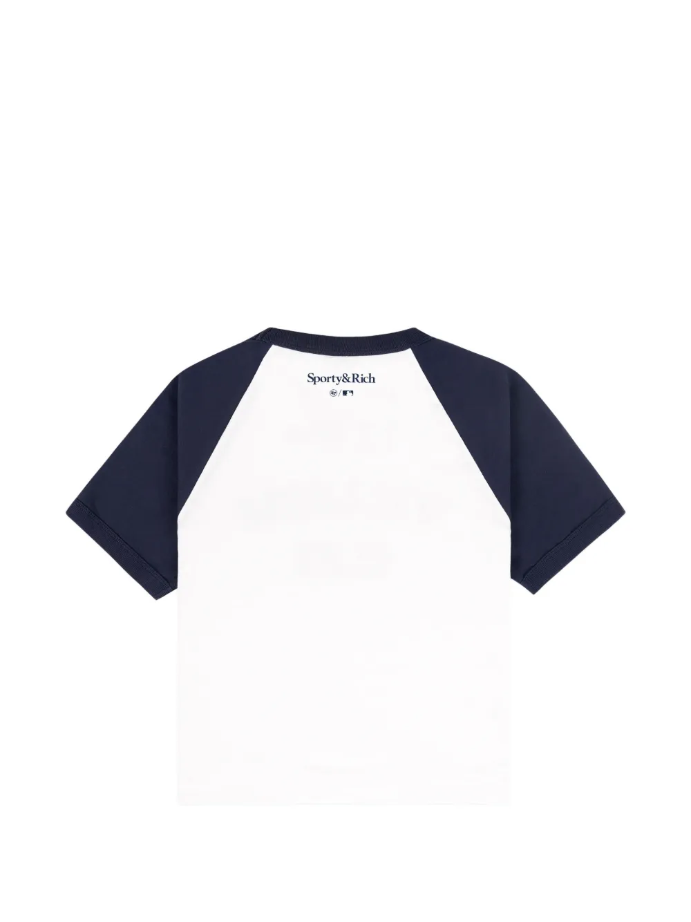 Sporty & Rich Yankees Arch raglan T-shirt Wit