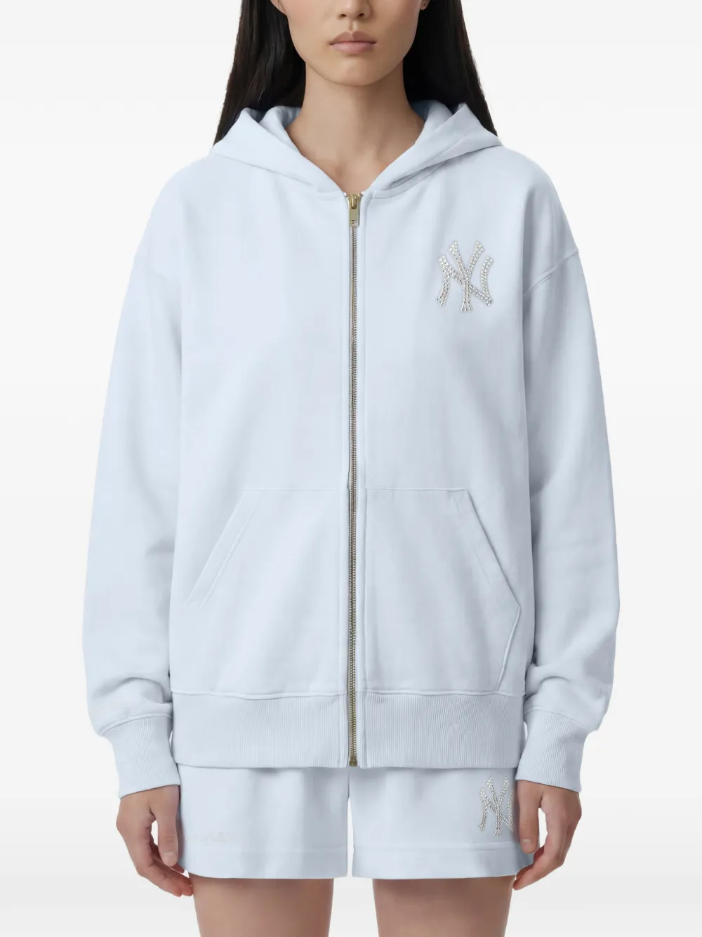 Sporty & Rich Yankees Krystal hoodie Blauw