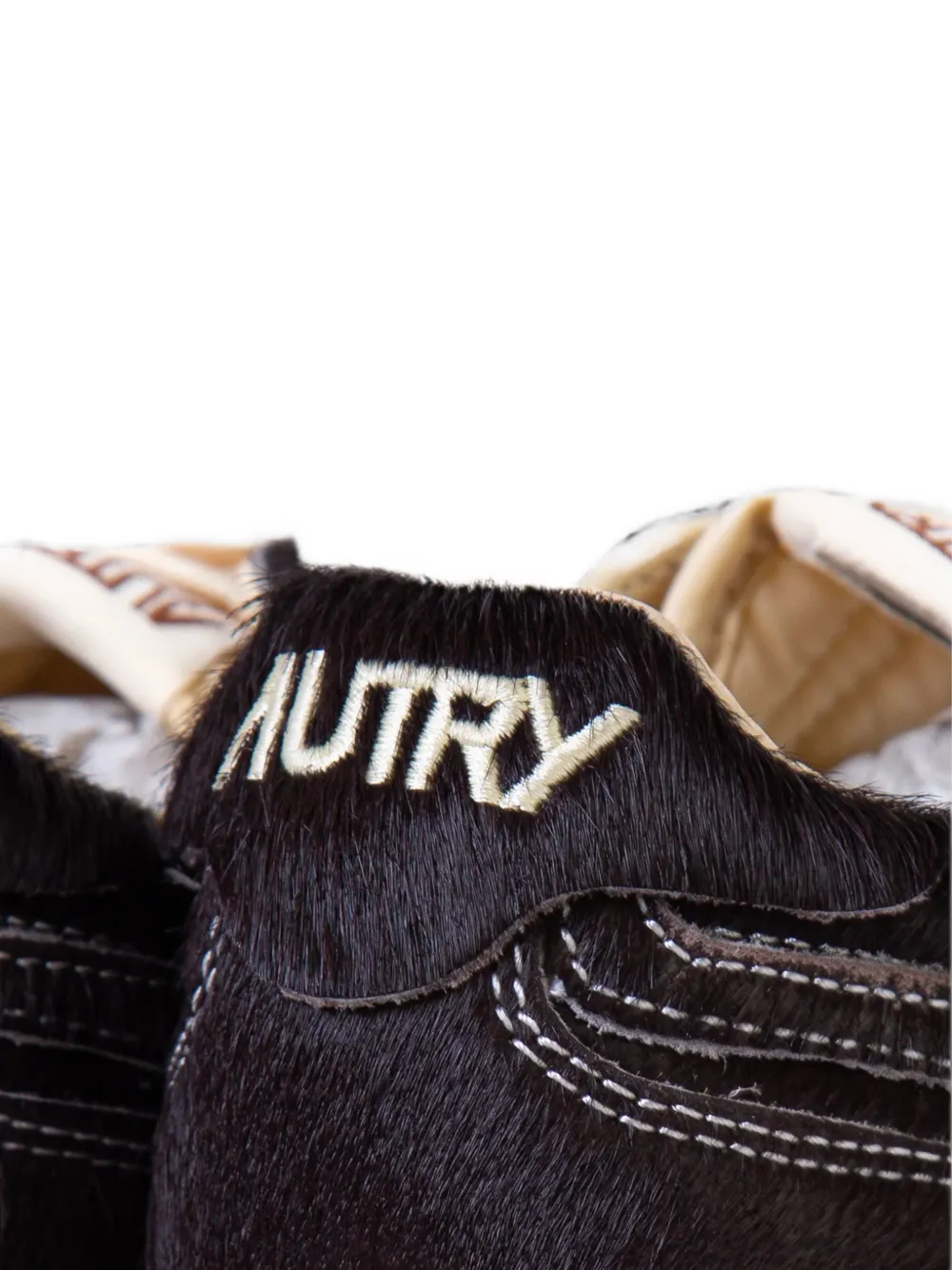 Autry Windspin pony-hair sneakers Zwart