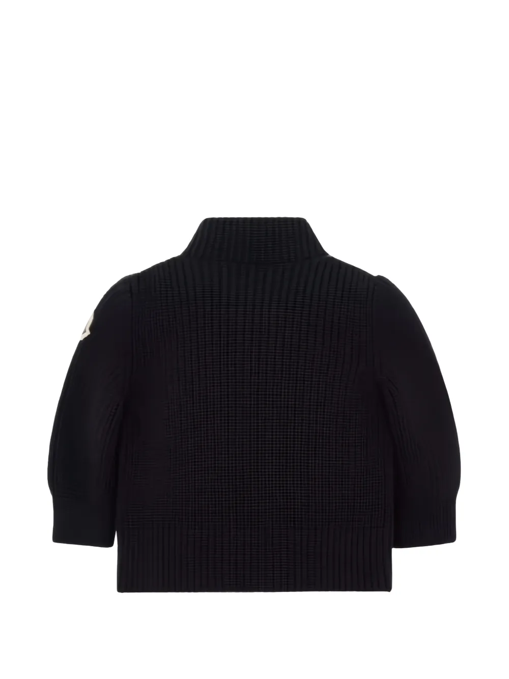 Moncler Enfant quilted panelled zip-up jacket Blauw
