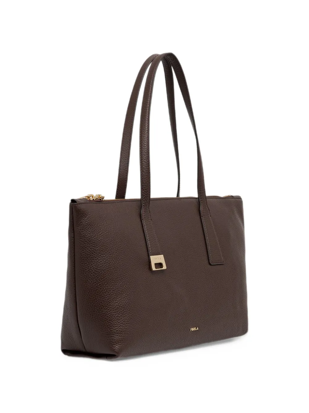 Furla grained leather tote bag Bruin