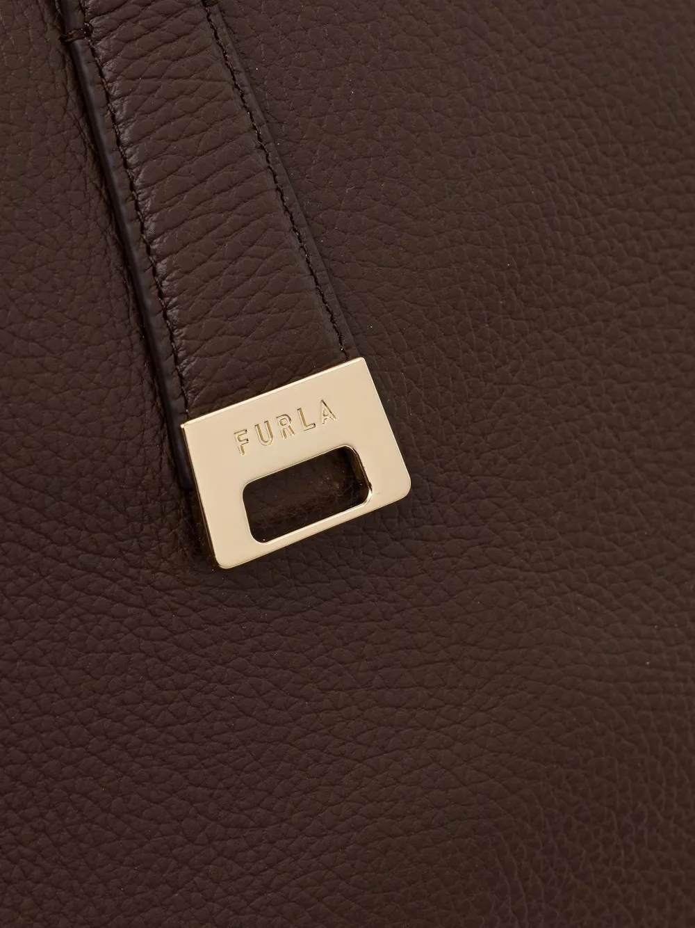 Furla grained leather tote bag Bruin