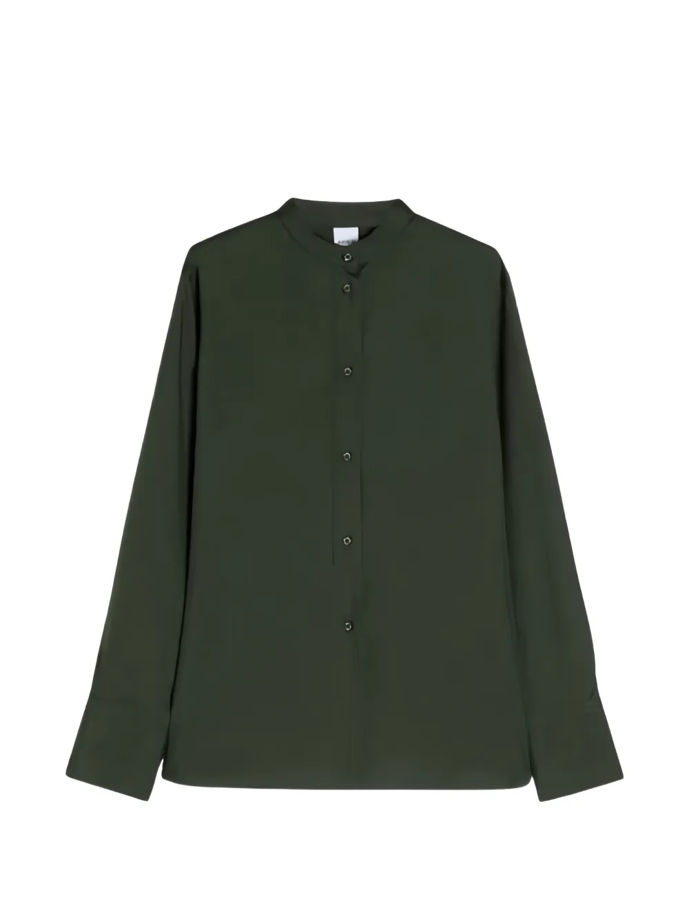 ASPESI Habutai band-collar long-sleeve shirt Groen
