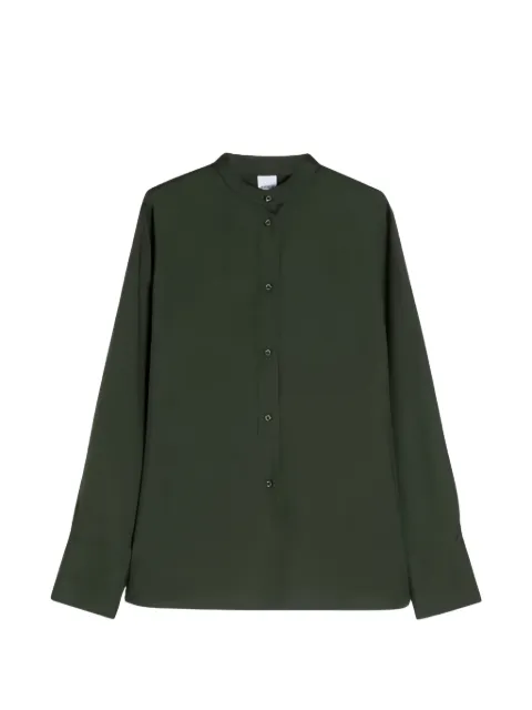 ASPESI Habutai band-collar long-sleeve shirt
