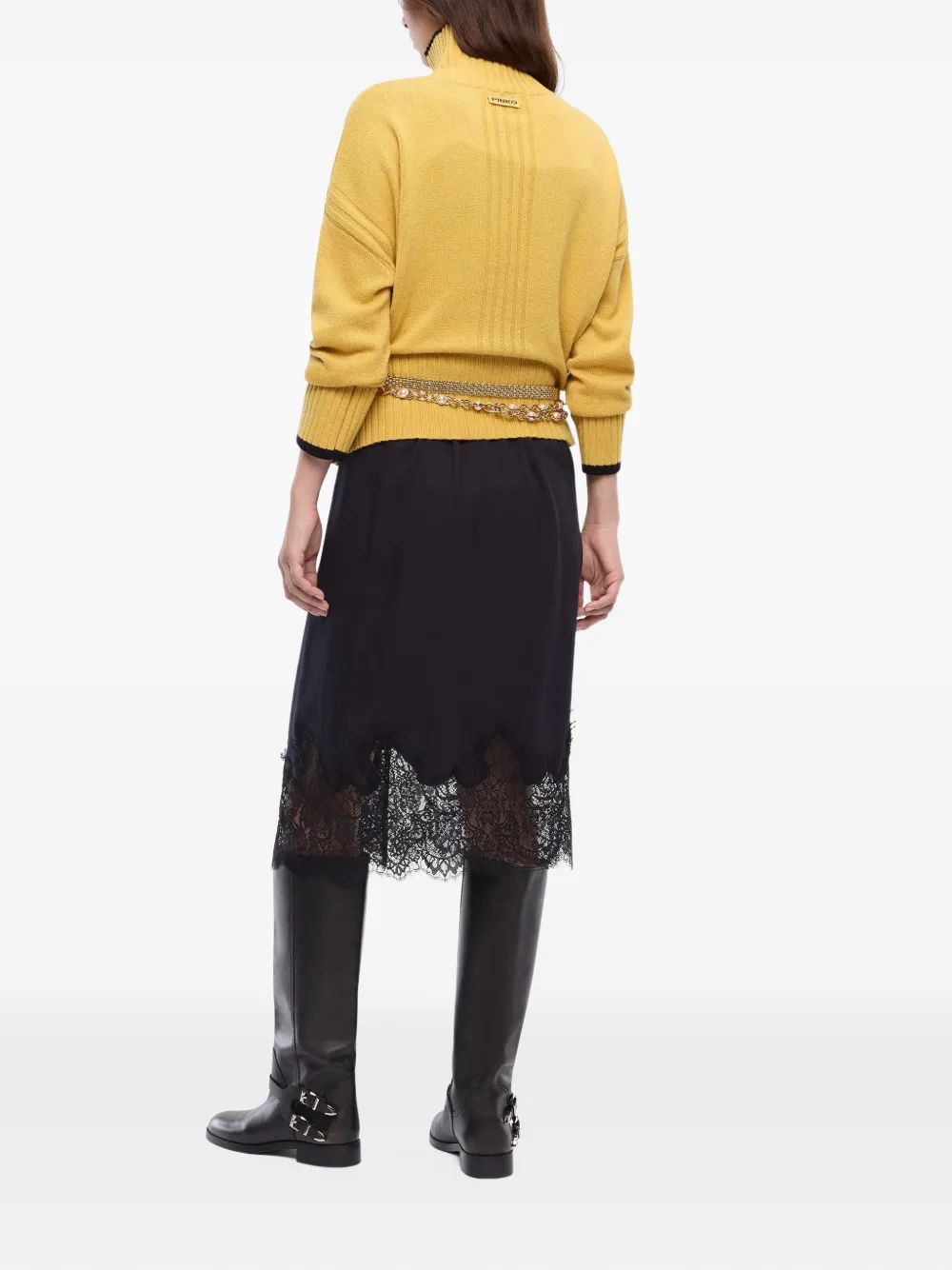PINKO Trui met contrasterende afwerking Beige