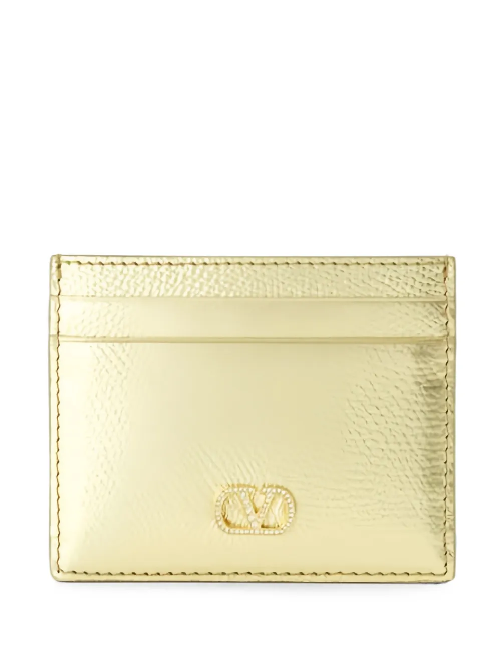Valentino Garavani Vlogo Signature Card Holder In Gold