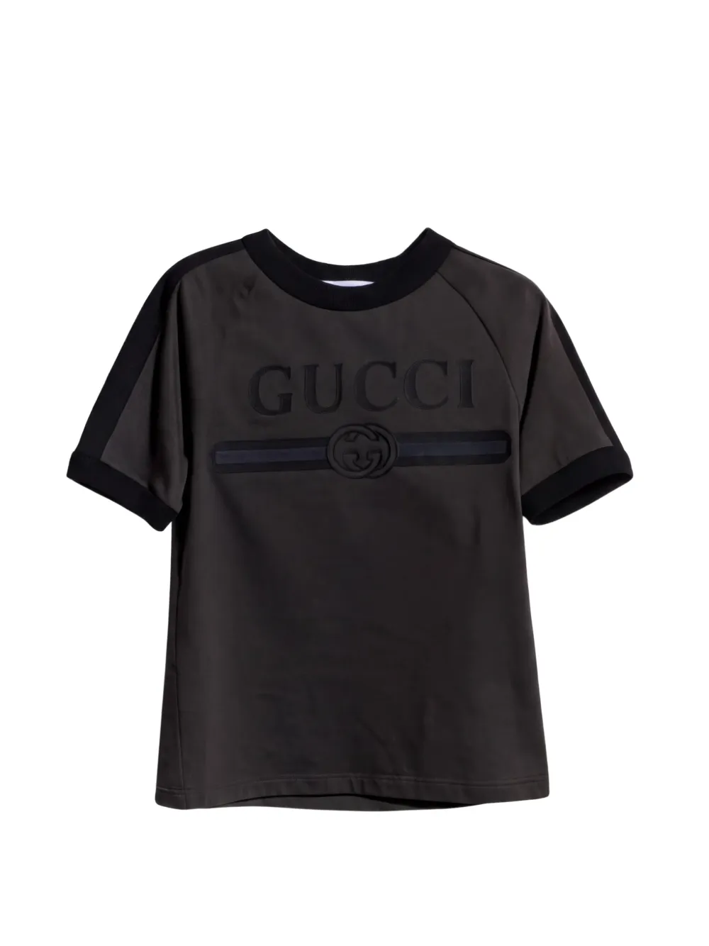 Gucci Kids T-shirt met logoprint Grijs