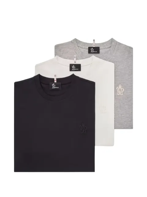 Moncler Grenoble logo-patch T-shirts (pack of three)