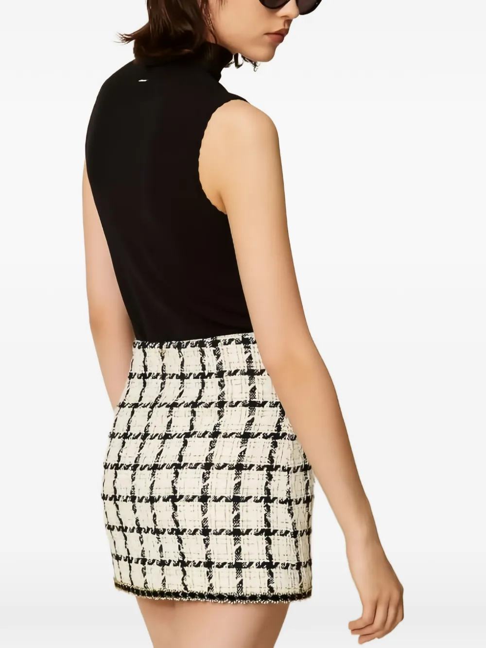 TWINSET Top met hoge hals Zwart