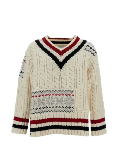 Thom Browne merino wool Fair Isle cricket pullover