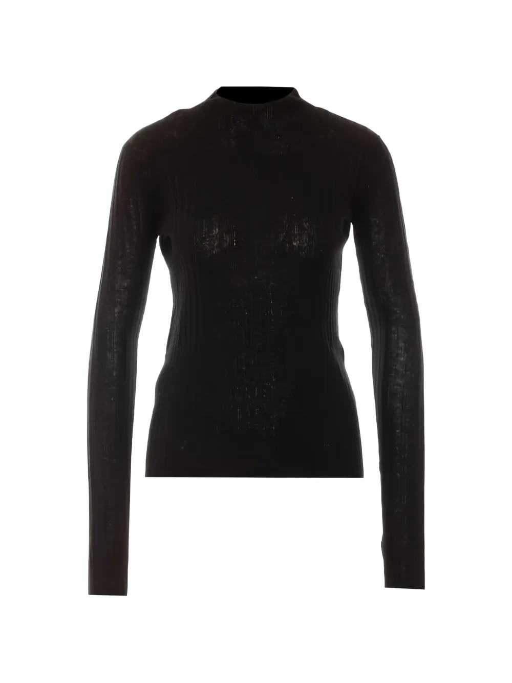 PINKO ribbed-knit wool sweater - Schwarz