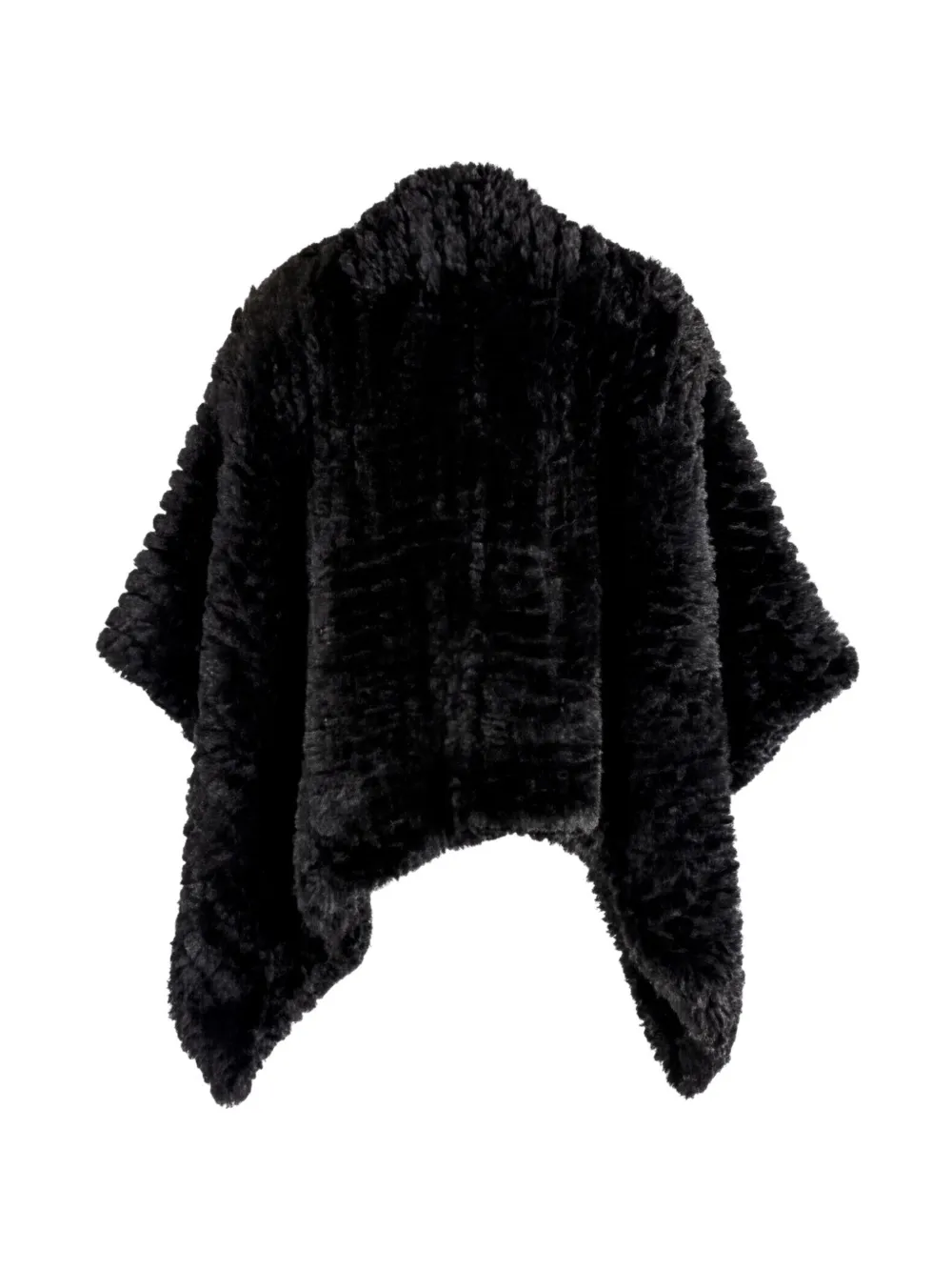 PINKO Cape van imitatiebont met open voorkant Zwart