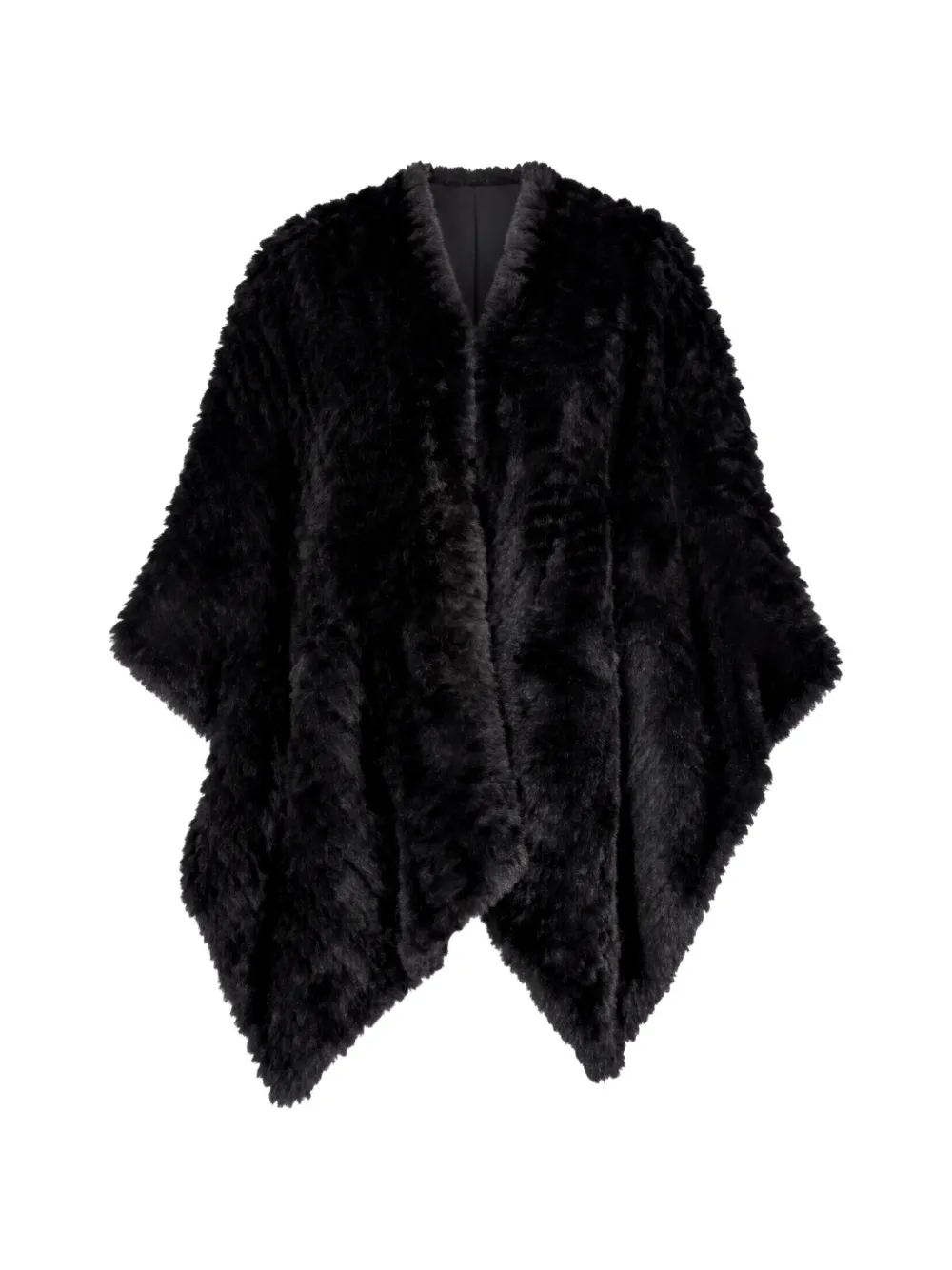 PINKO Cape aus Faux Fur - Schwarz