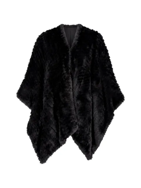 PINKO faux-fur open-front cape