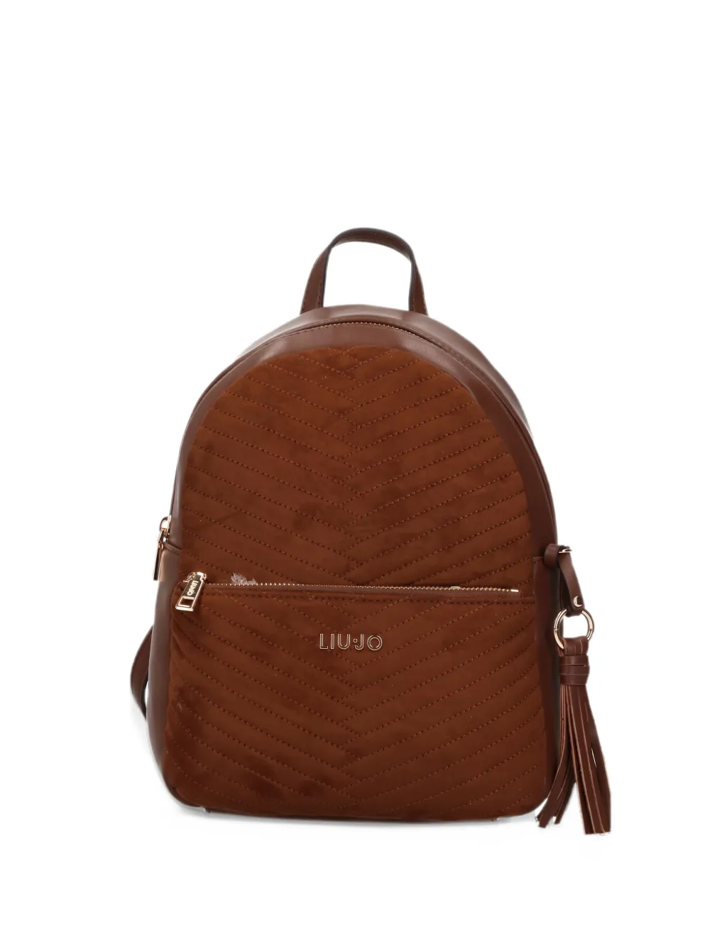 LIU JO quilted tassel backpack - Marrone