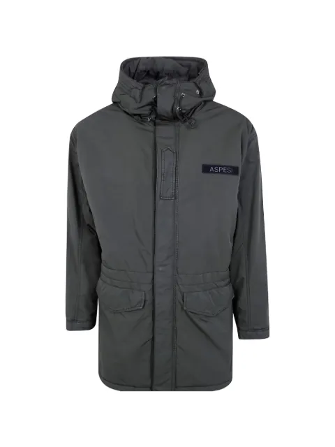 ASPESI logo-patch hooded coat