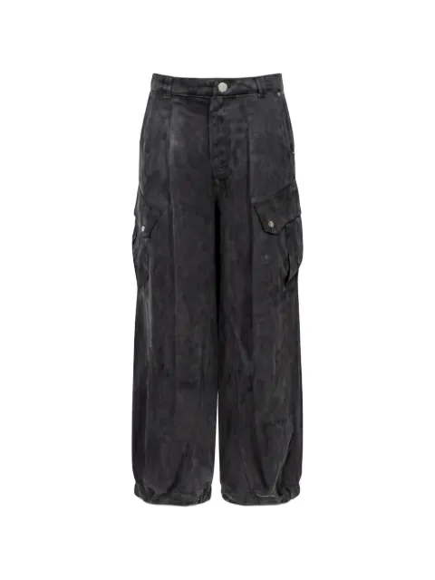 PINKO pantalones cargo con efecto lavado