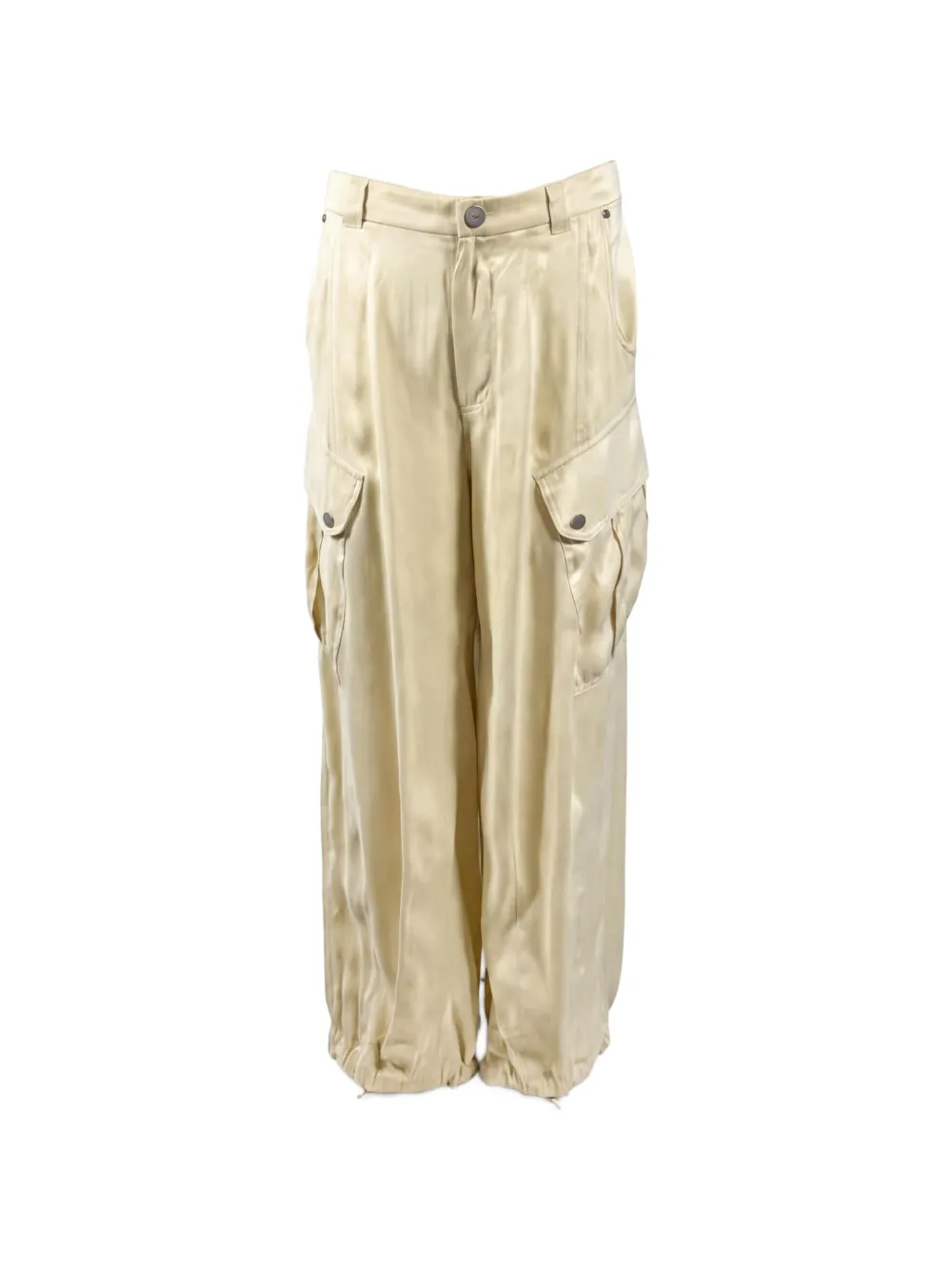 PINKO satin-finish cargo pants - Toni neutri