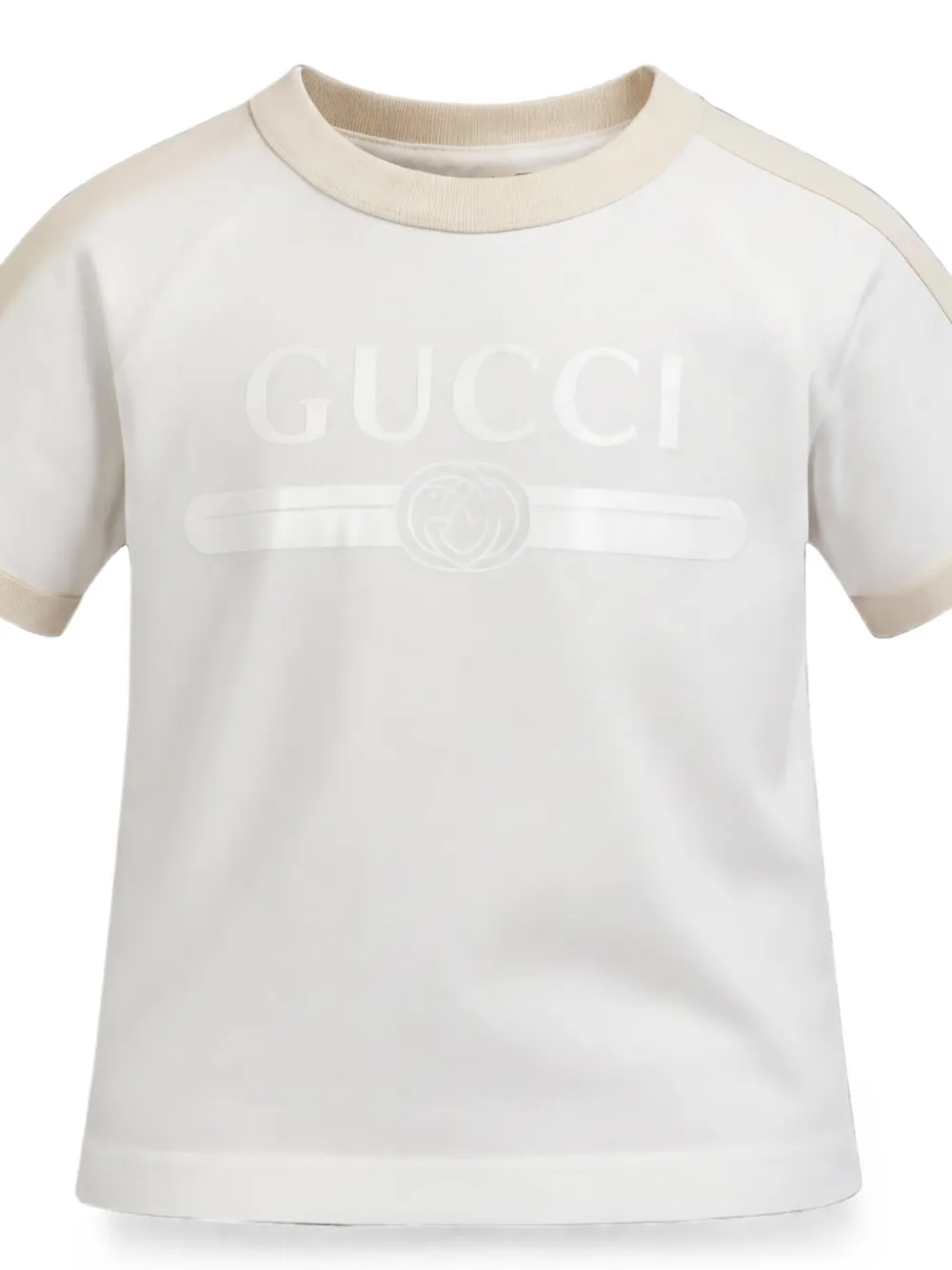 Gucci Kids T-shirt met logo-reliëf Wit