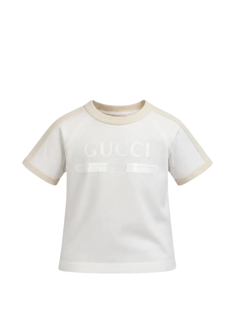 Gucci Kids logo-embossed raglan-sleeve T-shirt - Weiß