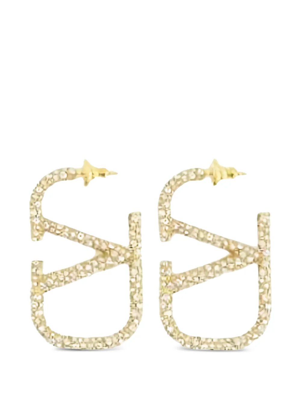 Valentino Garavani VLogo Signature crystal-embellished earrings - Gold