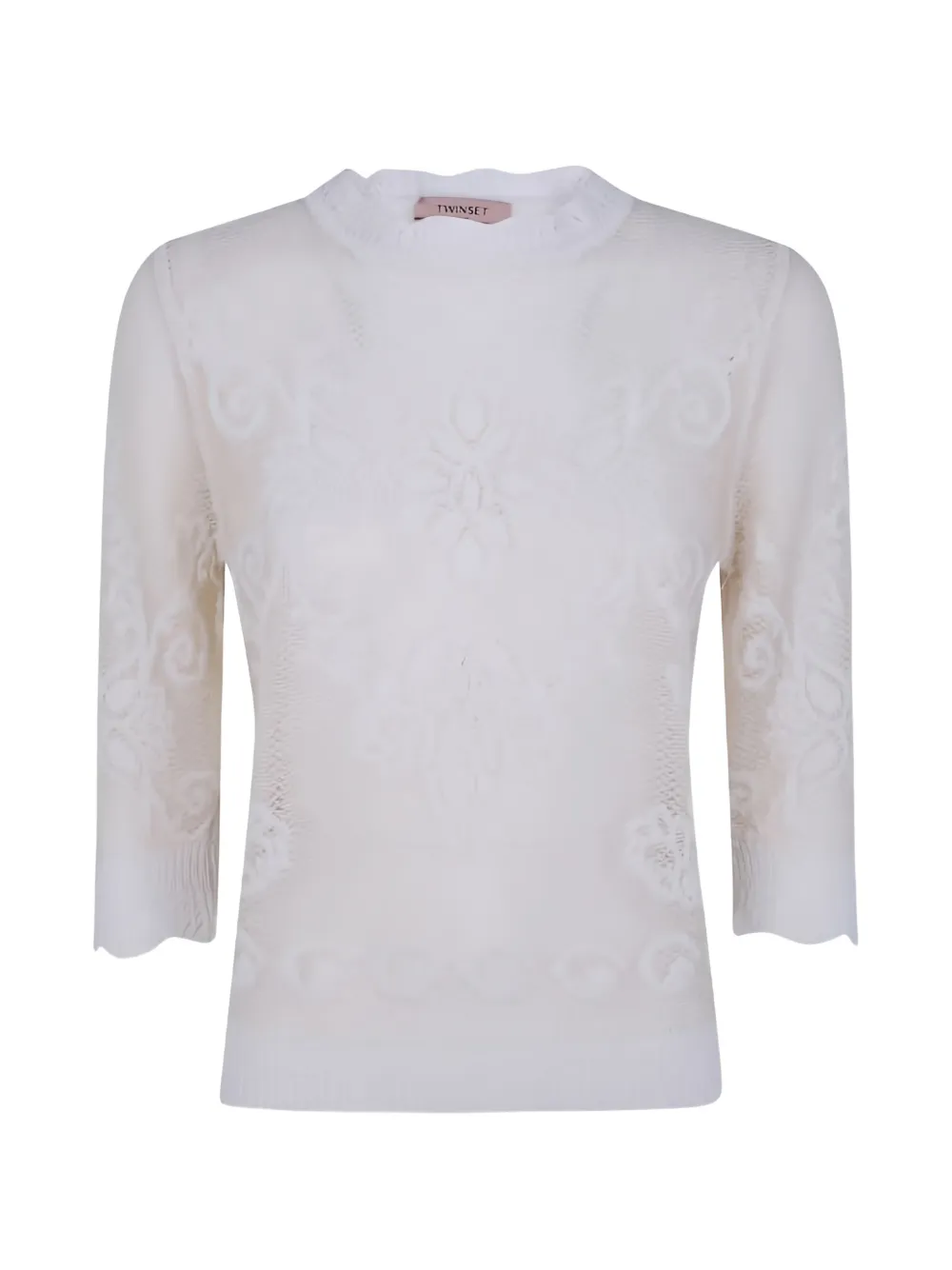 TWINSET lace-knit sweater - Bianco