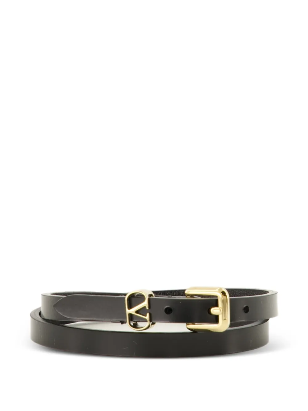 Valentino Garavani VLogo double-wrap bracelet - Black