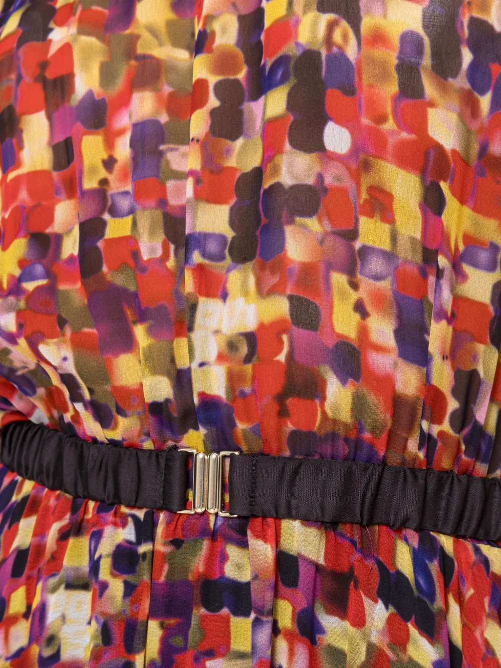 NISSA Viscose midi-jurk met print Rood