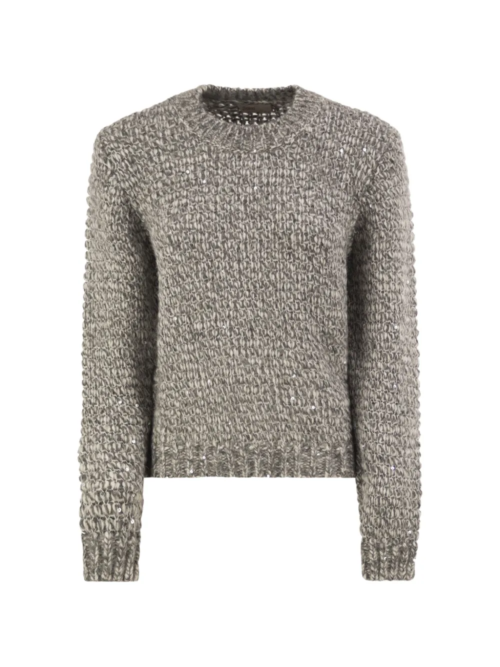 Herno sequin-embellished textured-knit sweater - Grau