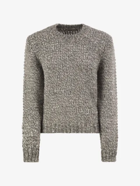 Herno sequin-embellished textured-knit sweater