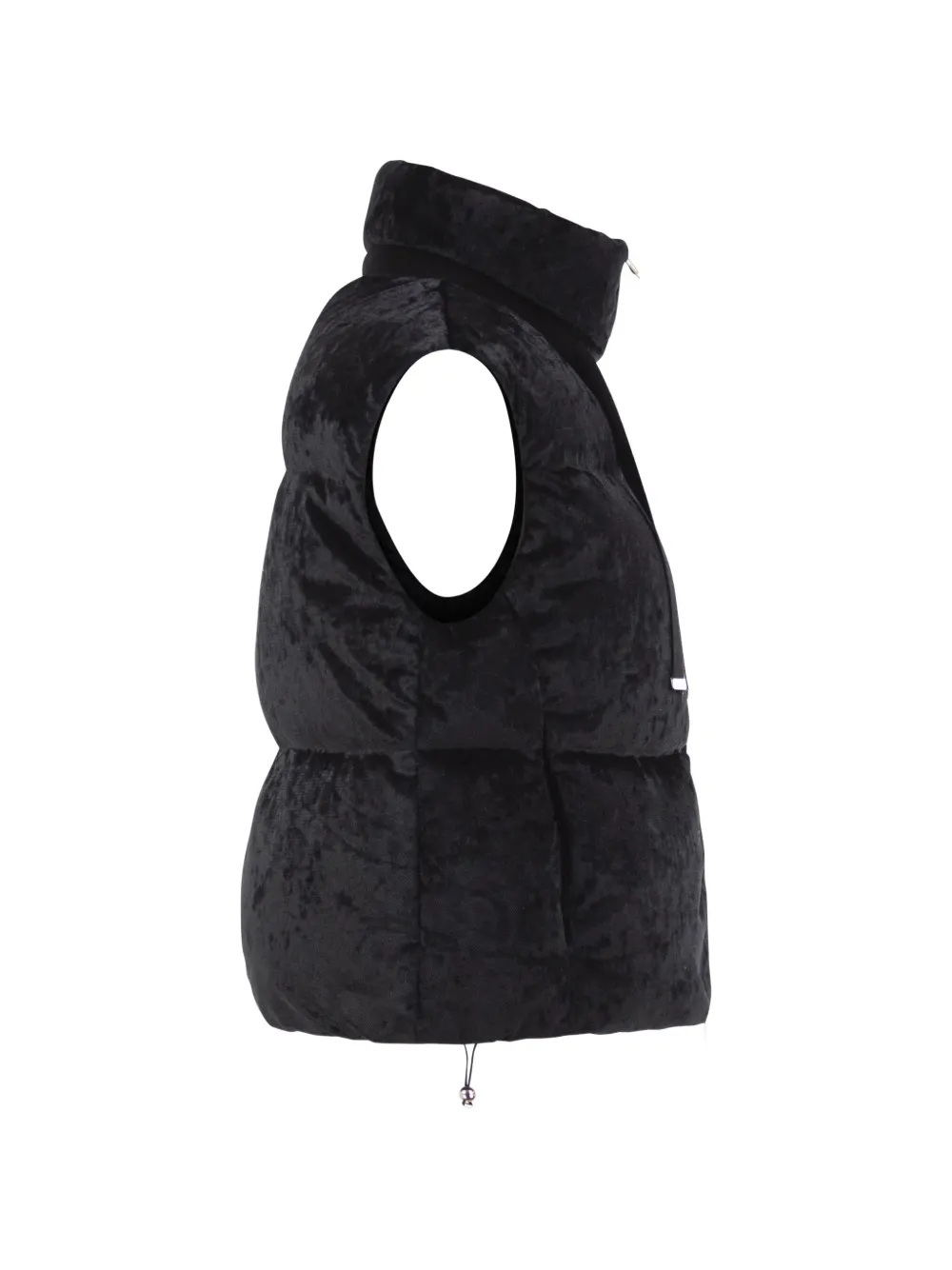 Herno Gewatteerde bodywarmer met fluweel-effect Zwart