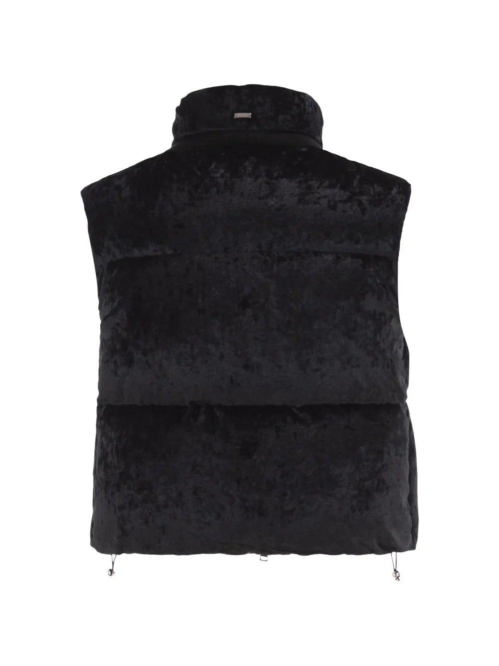 Herno Gewatteerde bodywarmer met fluweel-effect Zwart