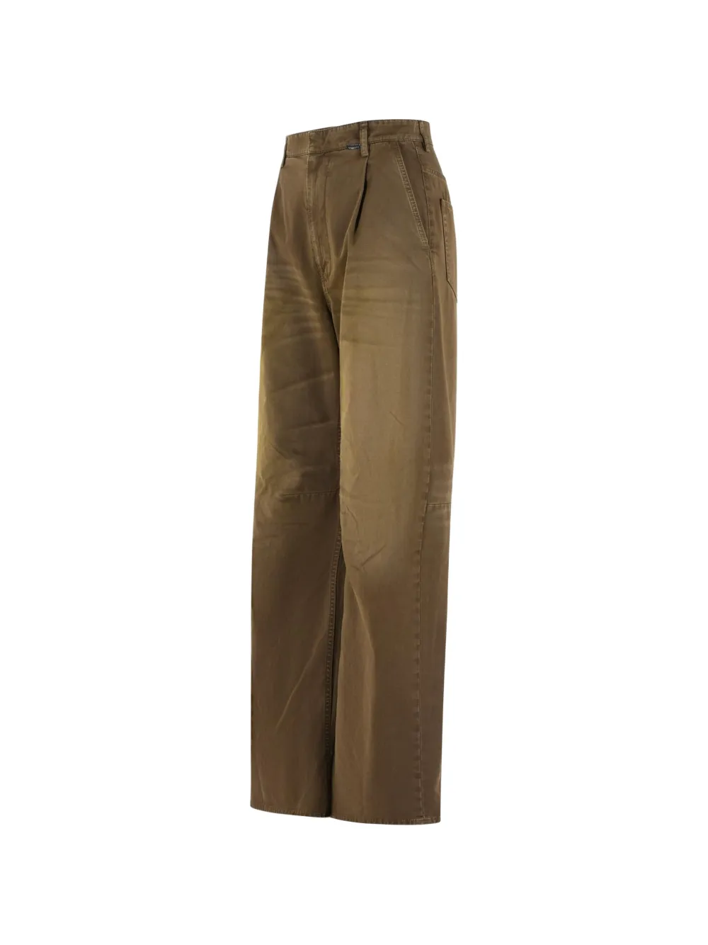 MM6 Maison Margiela pleated straight-leg jeans Bruin