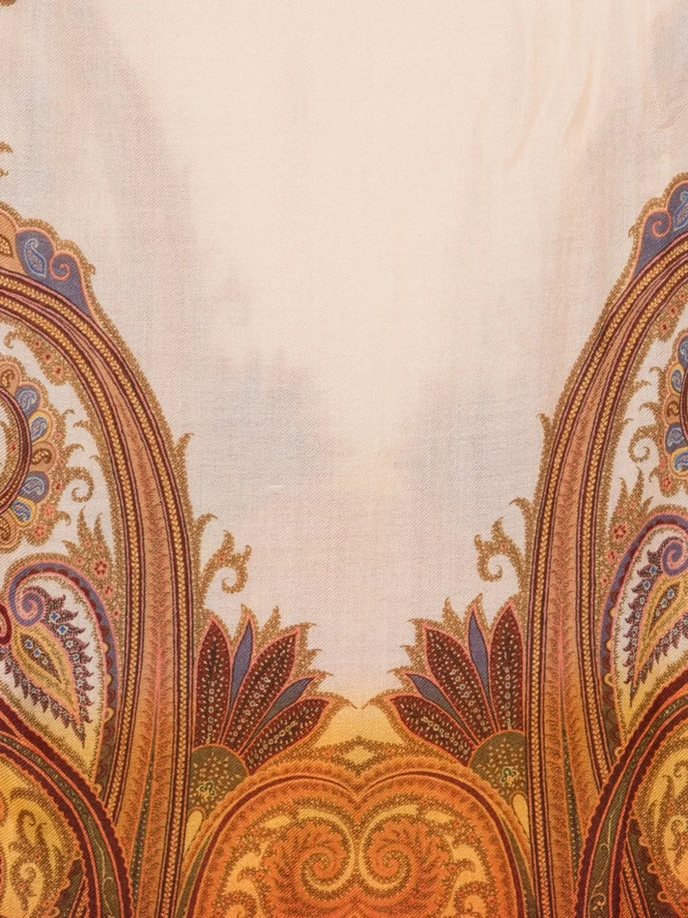 ETRO paisley-print frayed scarf Rood
