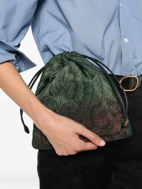 ETRO 페이즐리 프린트 드로스트링 백팩