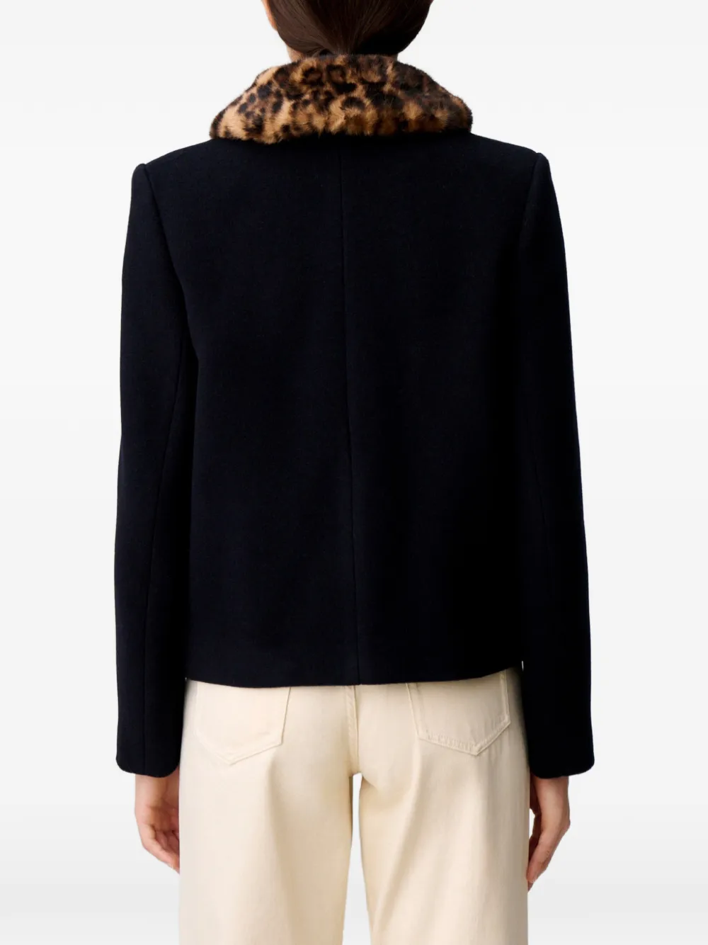 Claudie Pierlot Korte jas van wolblend Blauw