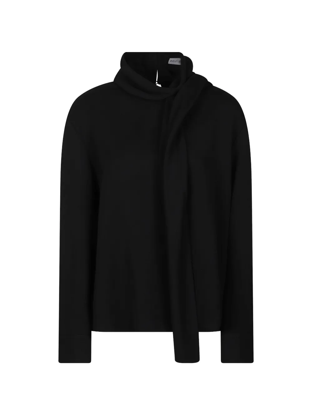 Balenciaga blouse en crêpe à col lavallière - Noir
